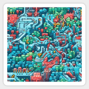 Pixel Art Repeating Pattern Sticker